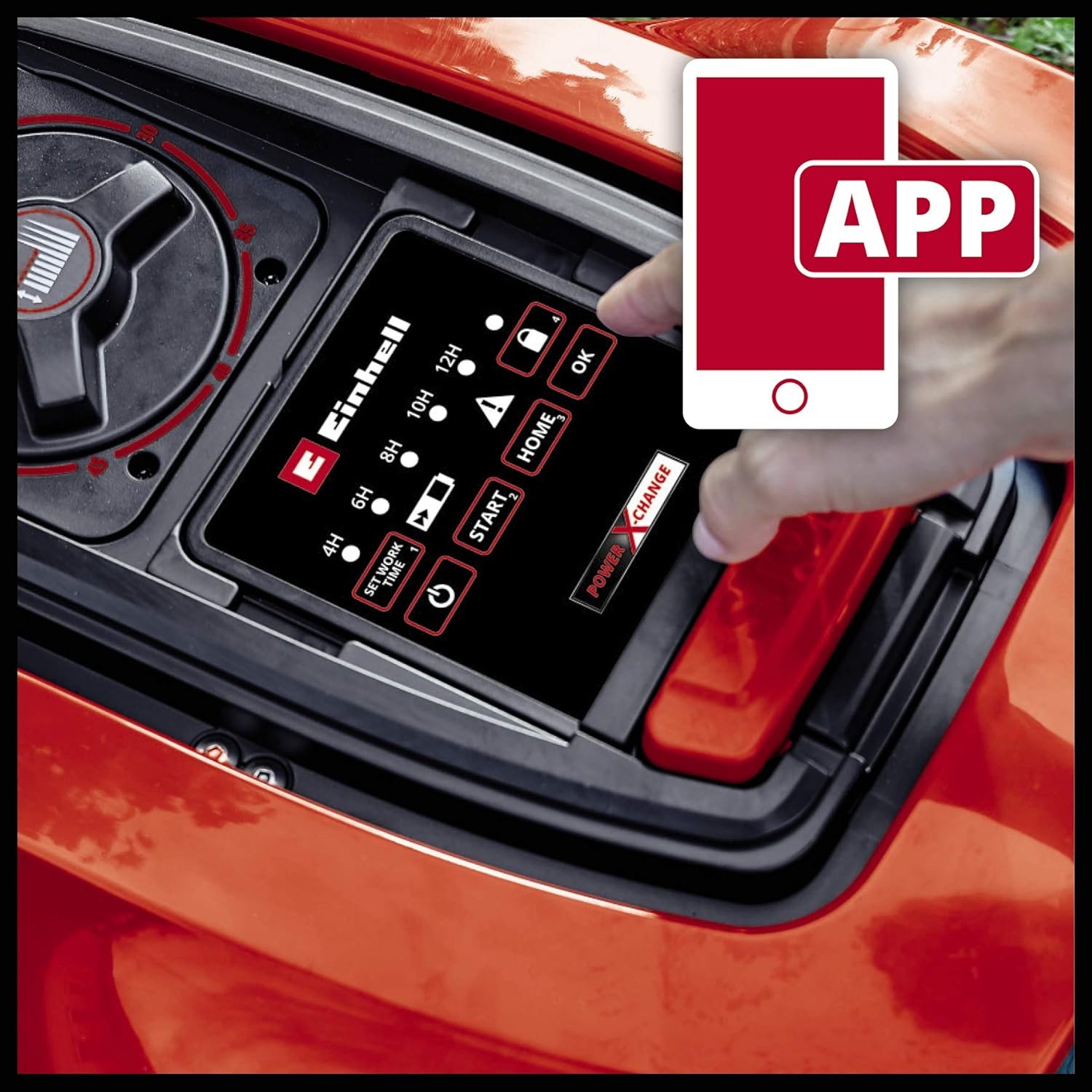 Einhell Rasenmähroboter FREELEXO 450 BT Solo Power X-Change (Li-Ion, 18 V, 450 m², Multizonenmäher, Bluetooth App, mit Installationszubehör, ohne Akku)
