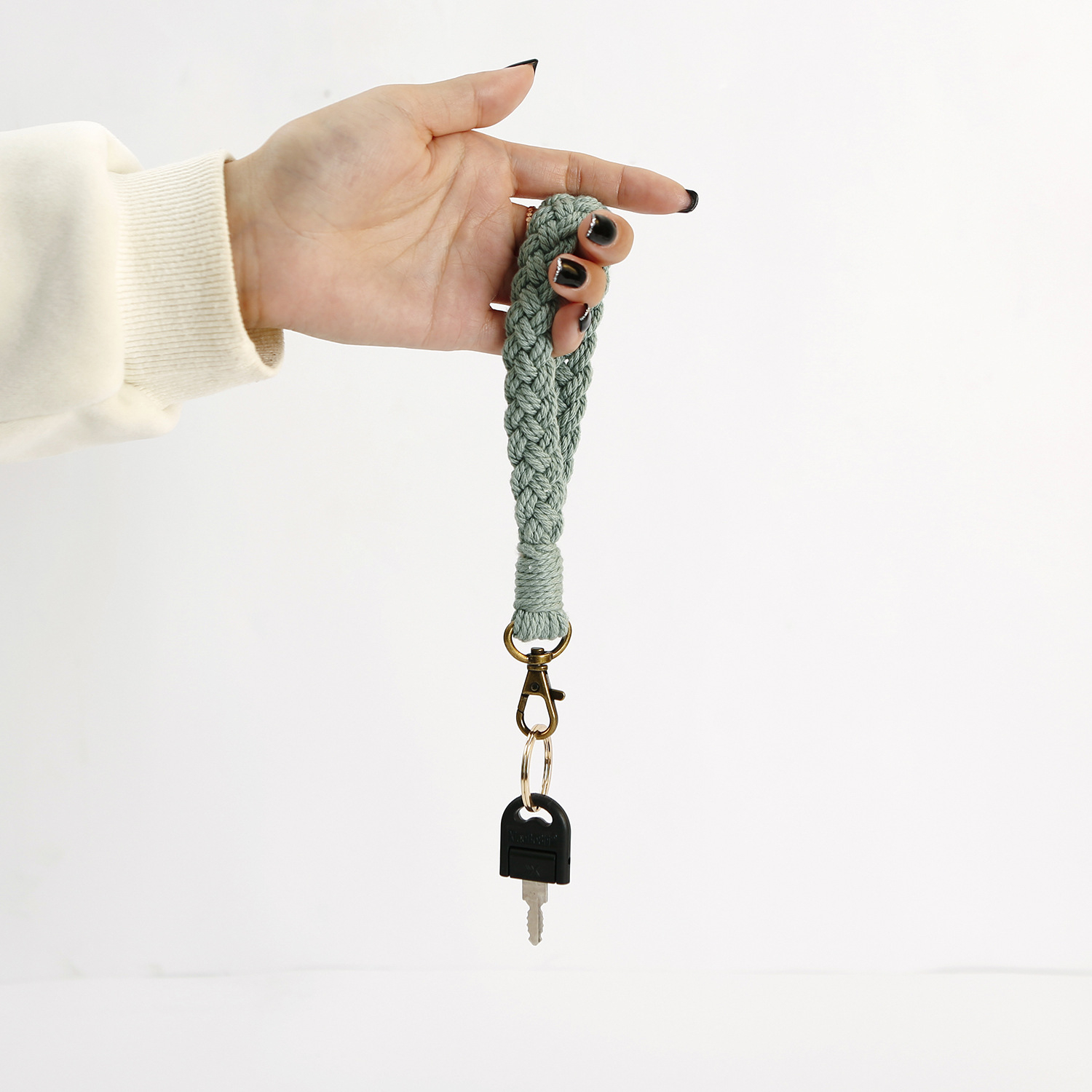 (45cm) Universal Handy Kette Geflochtene Kordel Phone Charms Schmuck Anhänger Handgelenkschlaufe - Türkis