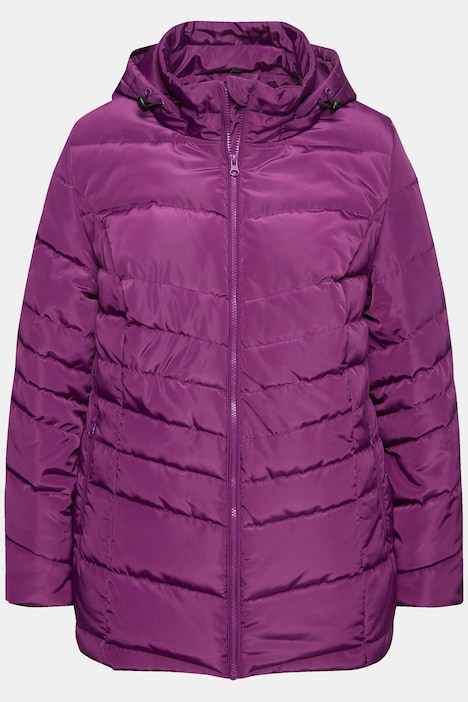Steppjacke, mit abnehmbarer Kapuze, wasserabweisend