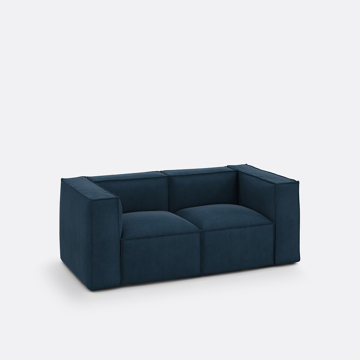 LA REDOUTE INTERIEURS<br>Sofá modular, 2 lugares, veludo cotelê, Seven