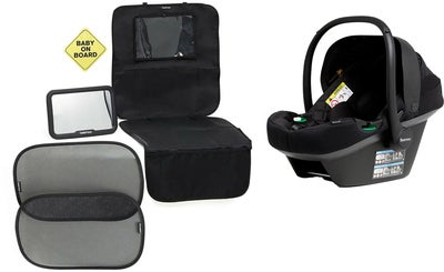 Beemoo Route i-Size Babybilstol Inkl. Tilbehør, Black Stone