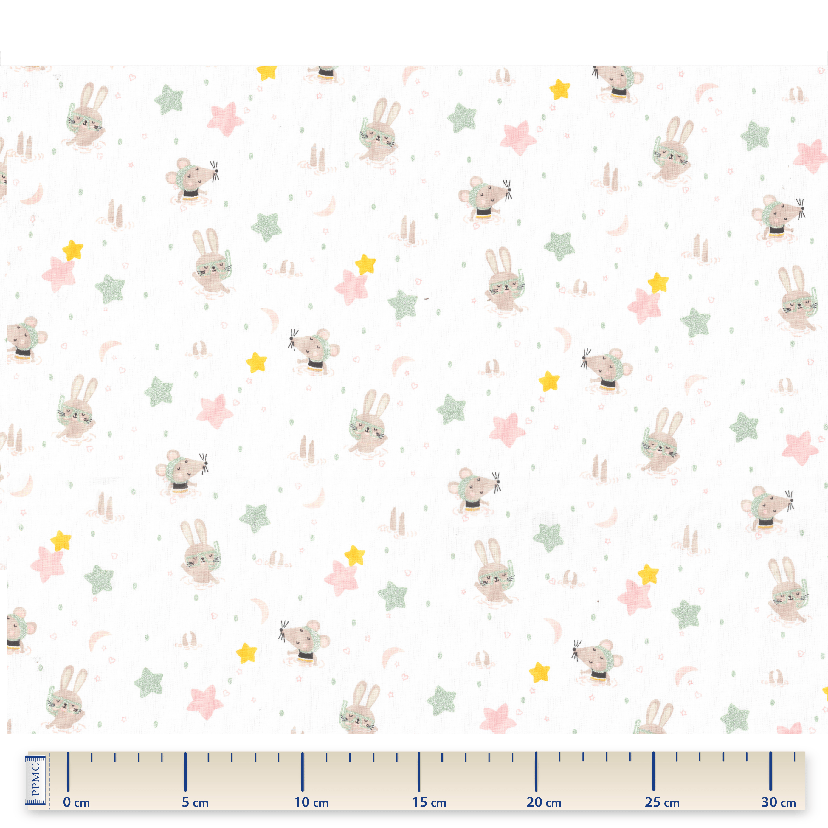 Coupon Tissu 50 Cm Souris Rêveuses