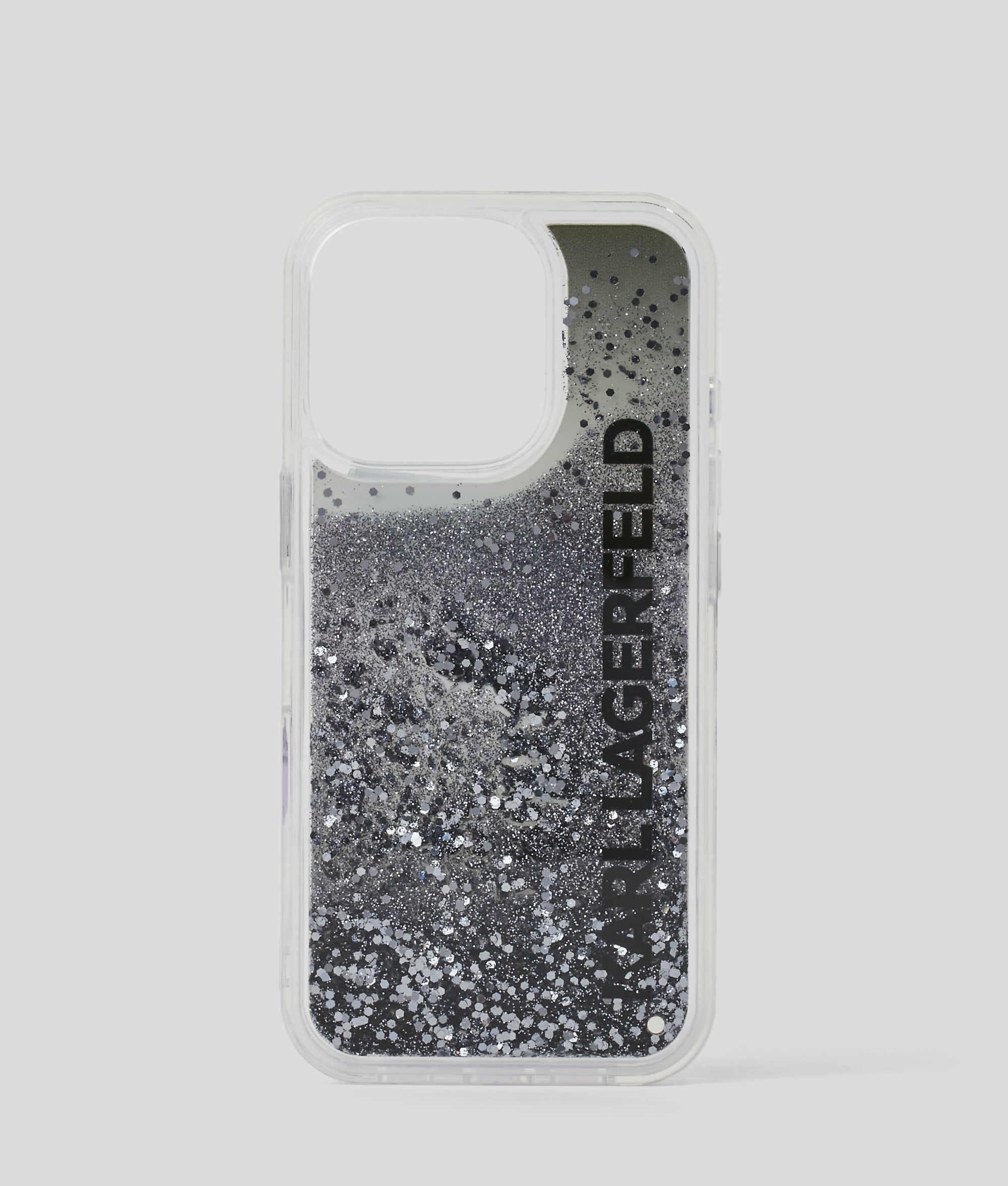 Logo hoesje met glitter voor iPhone 16 Pro