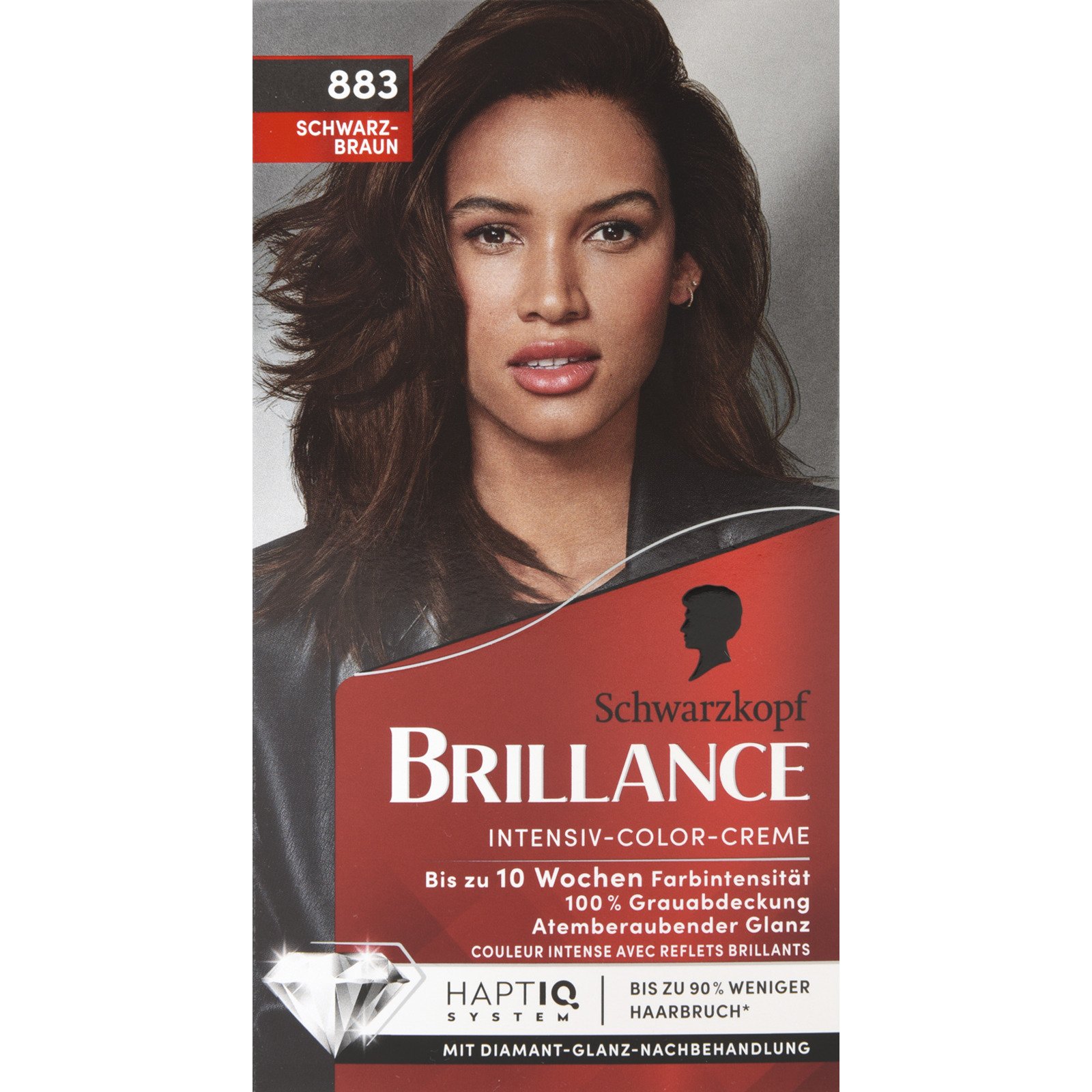 Schwarzkopf Brillance Intensiv-Color-Creme Schwarzbraun Magique 883