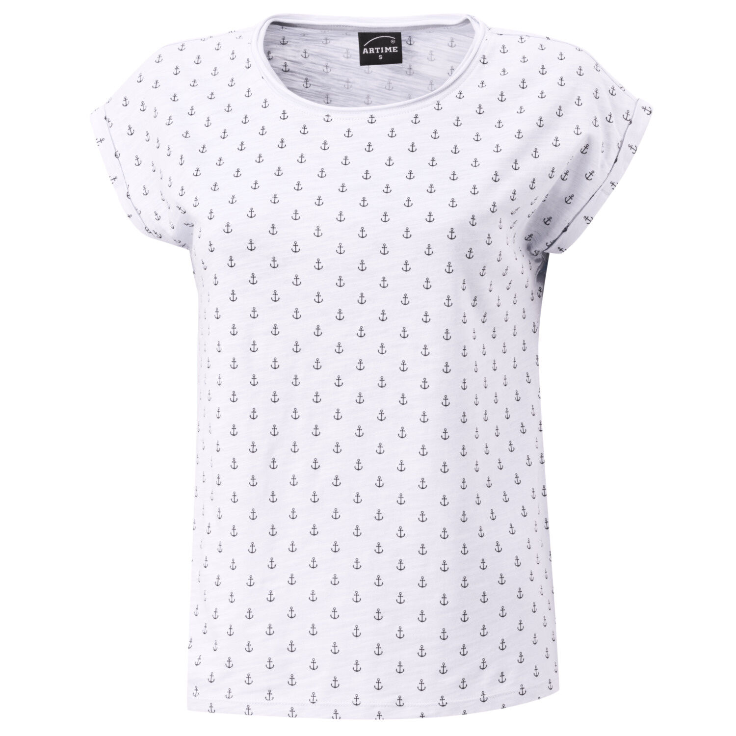T-Shirt aus Baumwolle mit Anker-Print für Damen