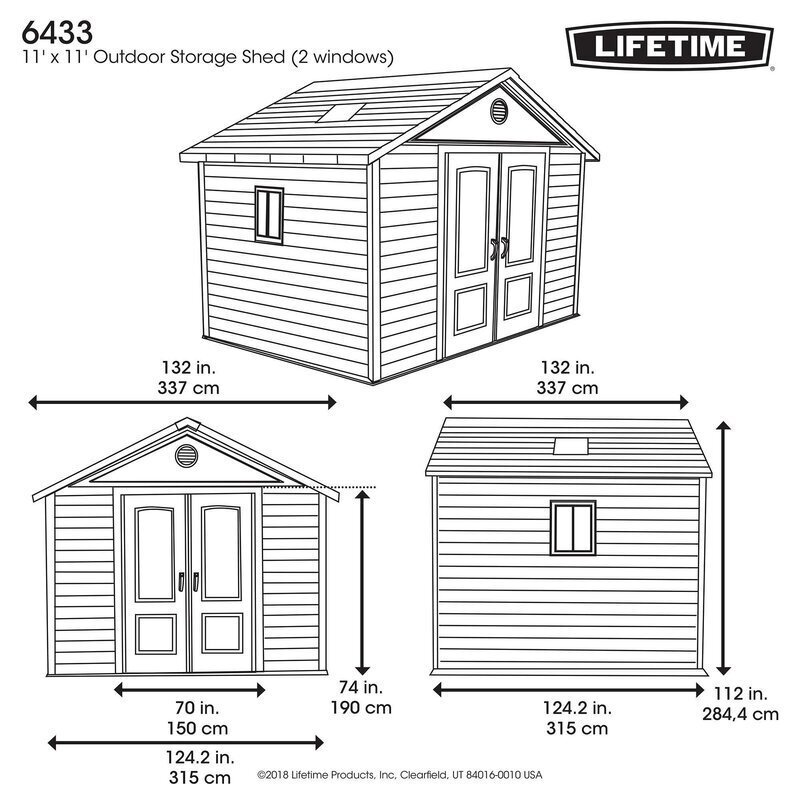 Large Resin Outdoor Shed with Floor-limited quantities!