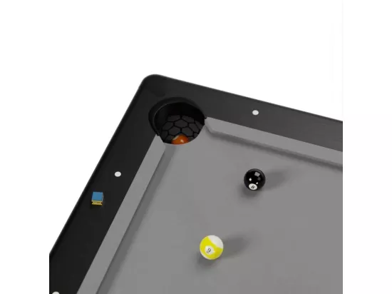 Billard Américain convertible table 4places KITBILL 5FT - 183 x 102 x 78 cm Plateau dînatoire et accessoires inclus - Noir