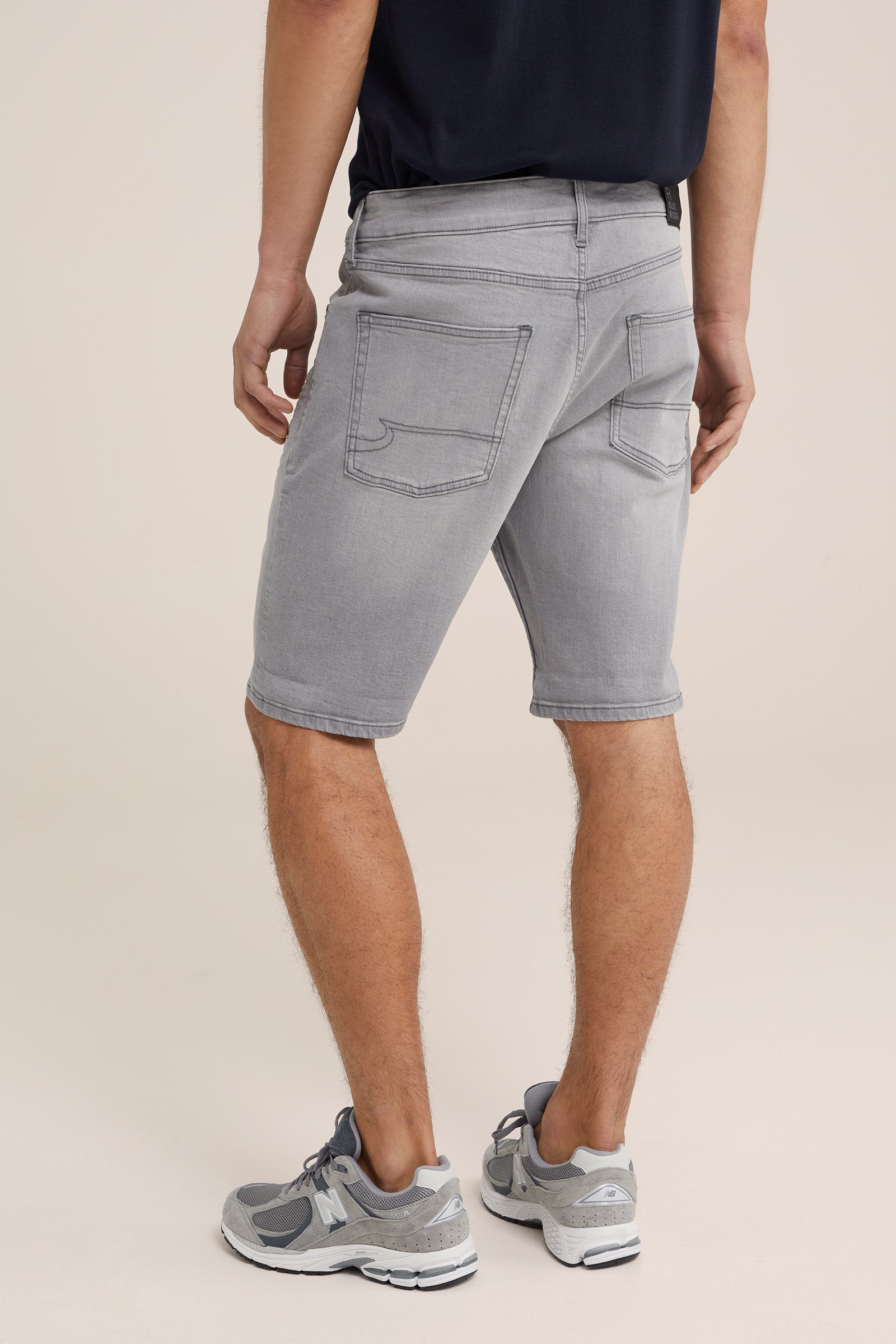 regular fit denimshort met stretch Blue Ridge Grijs