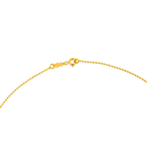 Gargantilha TOUS Chain com bolinhas de 1,2 mm em ouro, 45 cm