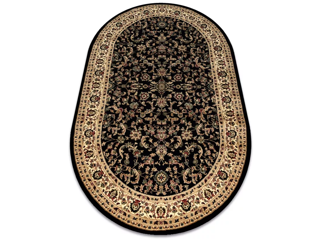 Tapis ROYAL ADR ovale modèle 1745 noir 150x250 cm