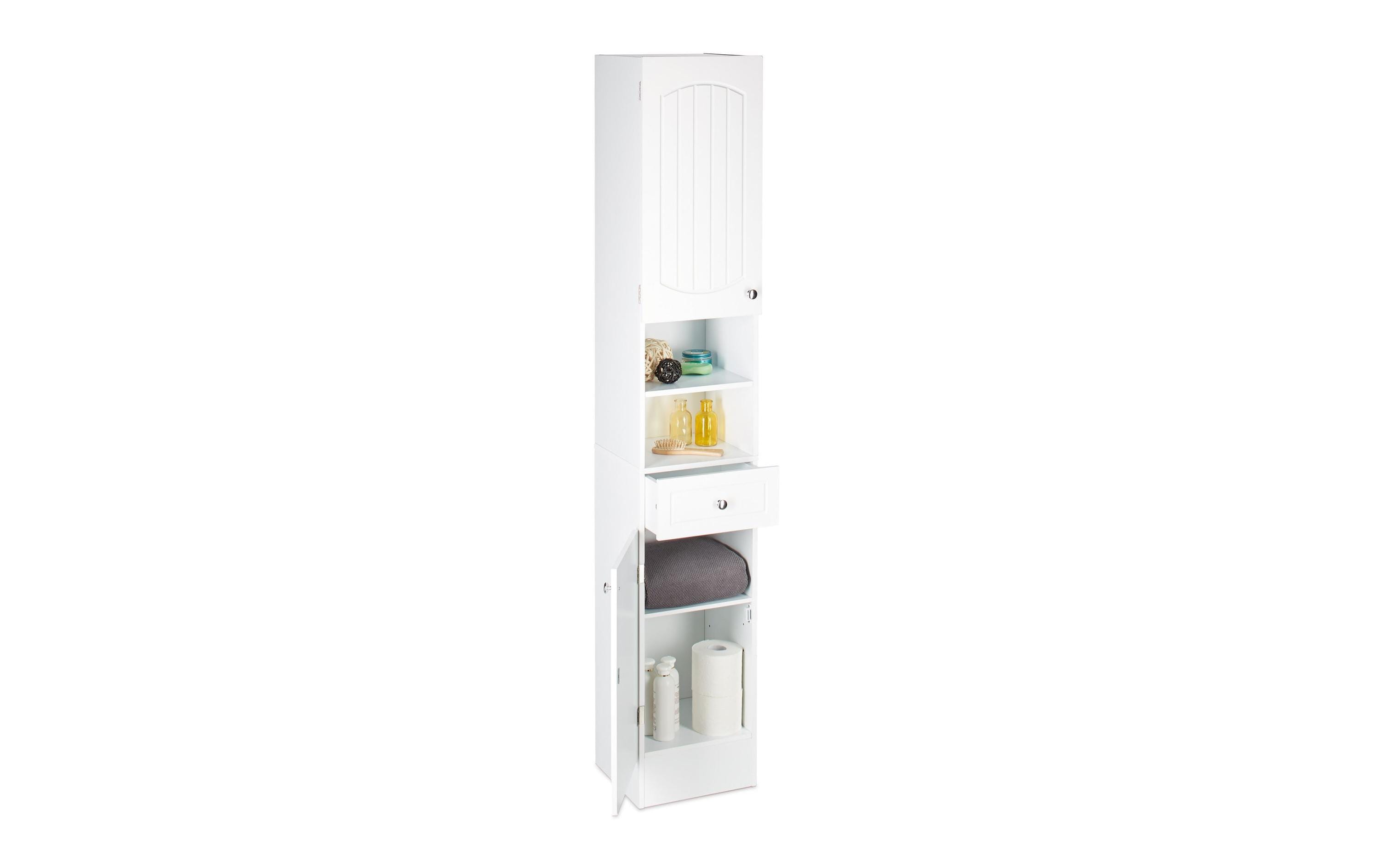 Badezimmerregal 173.5 x 30.5 x 32 cm, Weiss<br>Hochschrank