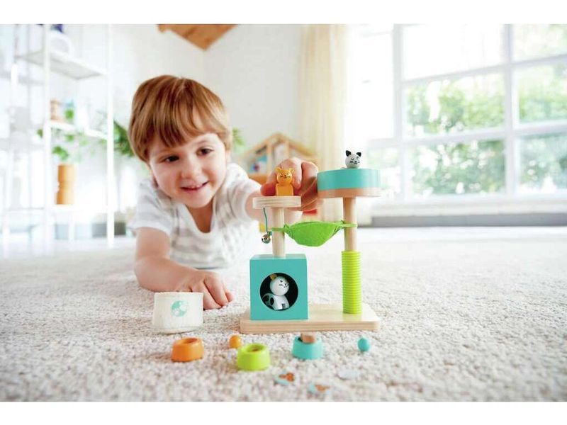 Hape Spielfigurenset Kitty Haven Playset Vielseitiges Spielset mit Katzen