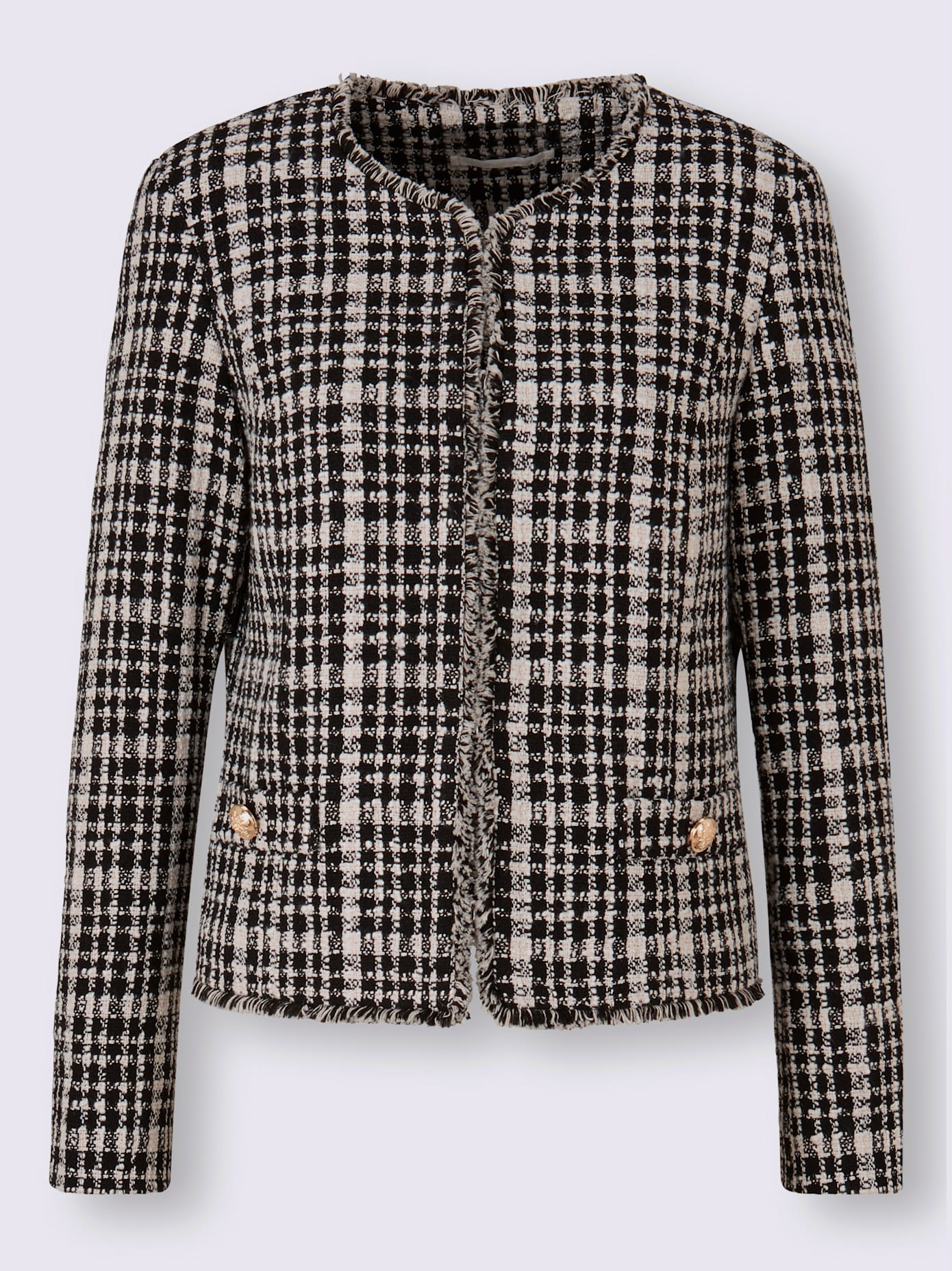 Blazer bords à fines franges