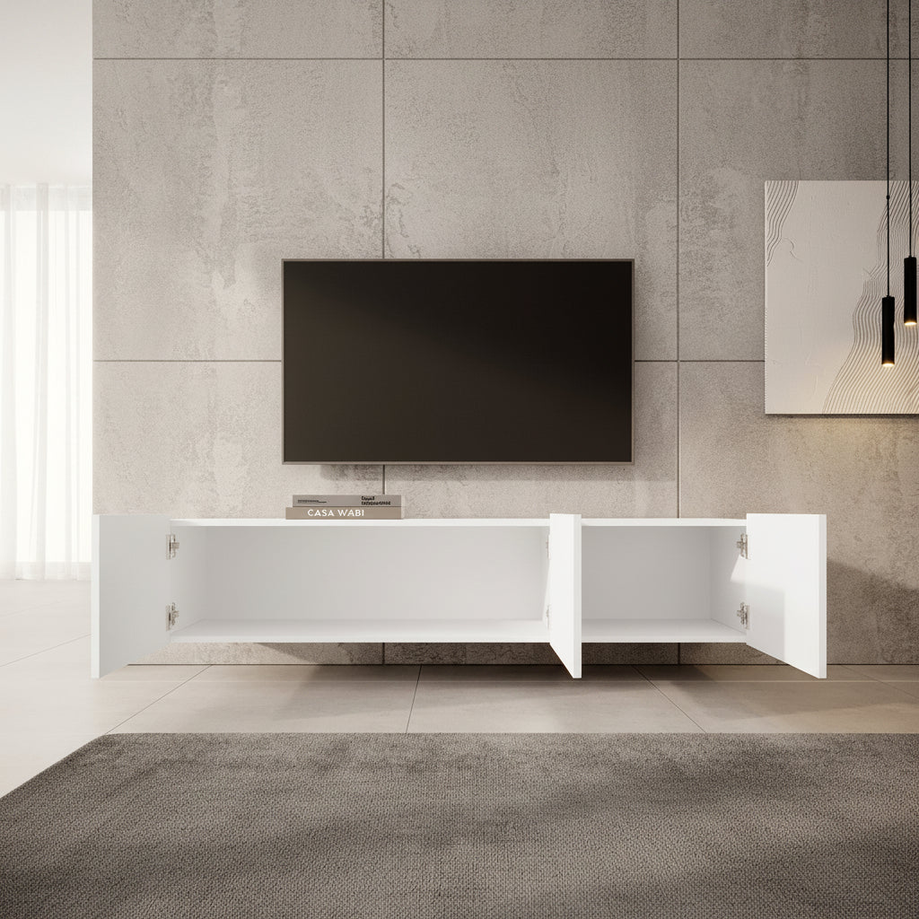 Pepinos - TV-Meubel - Wit - 150x42x33 cm