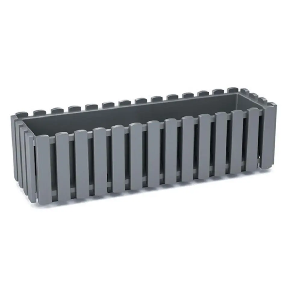 Prosperplast Plantenbak - kunststof - grijs - 58 x 18 x 16 cm