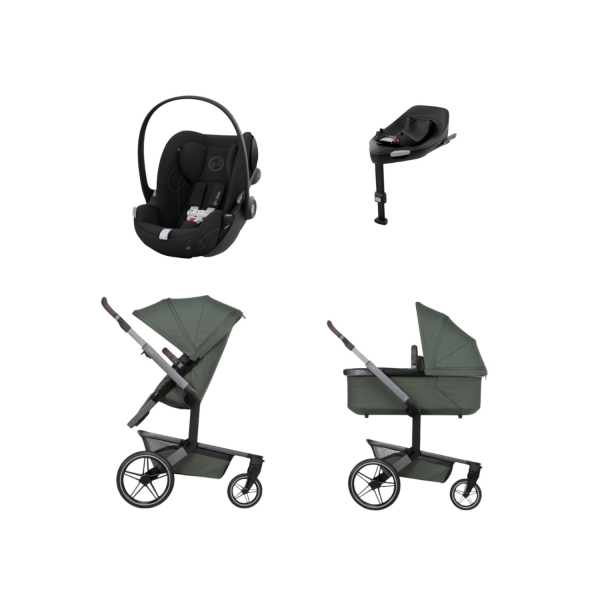 Joolz Day 5 Kinderwagen 2-in-1 - Navy Blue | Cybex Cloud T Plus Autostoeltje - Sepia Black | Cybex Base T - Black
