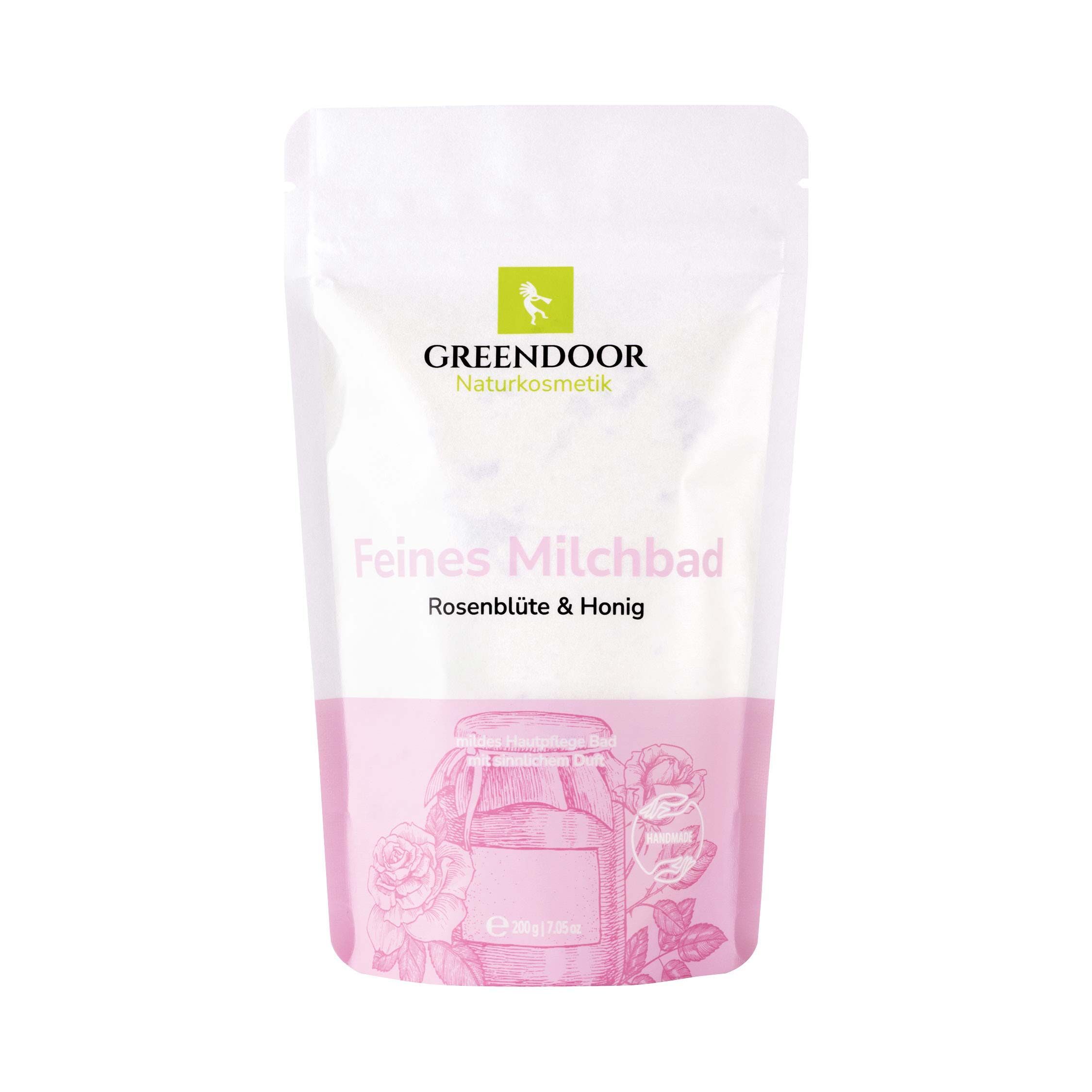 GREENDOOR Milchbad Rosenblüte Honig