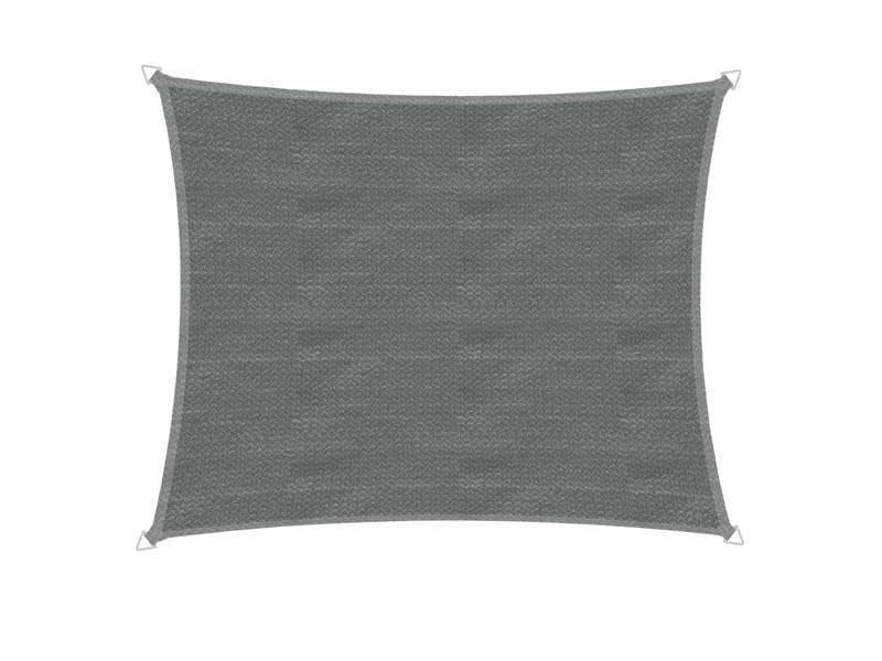 Windhager Sonnensegel Capri, 300 x 400 cm, Eckig, Grau Schattentuch für Terrasse oder Balkon