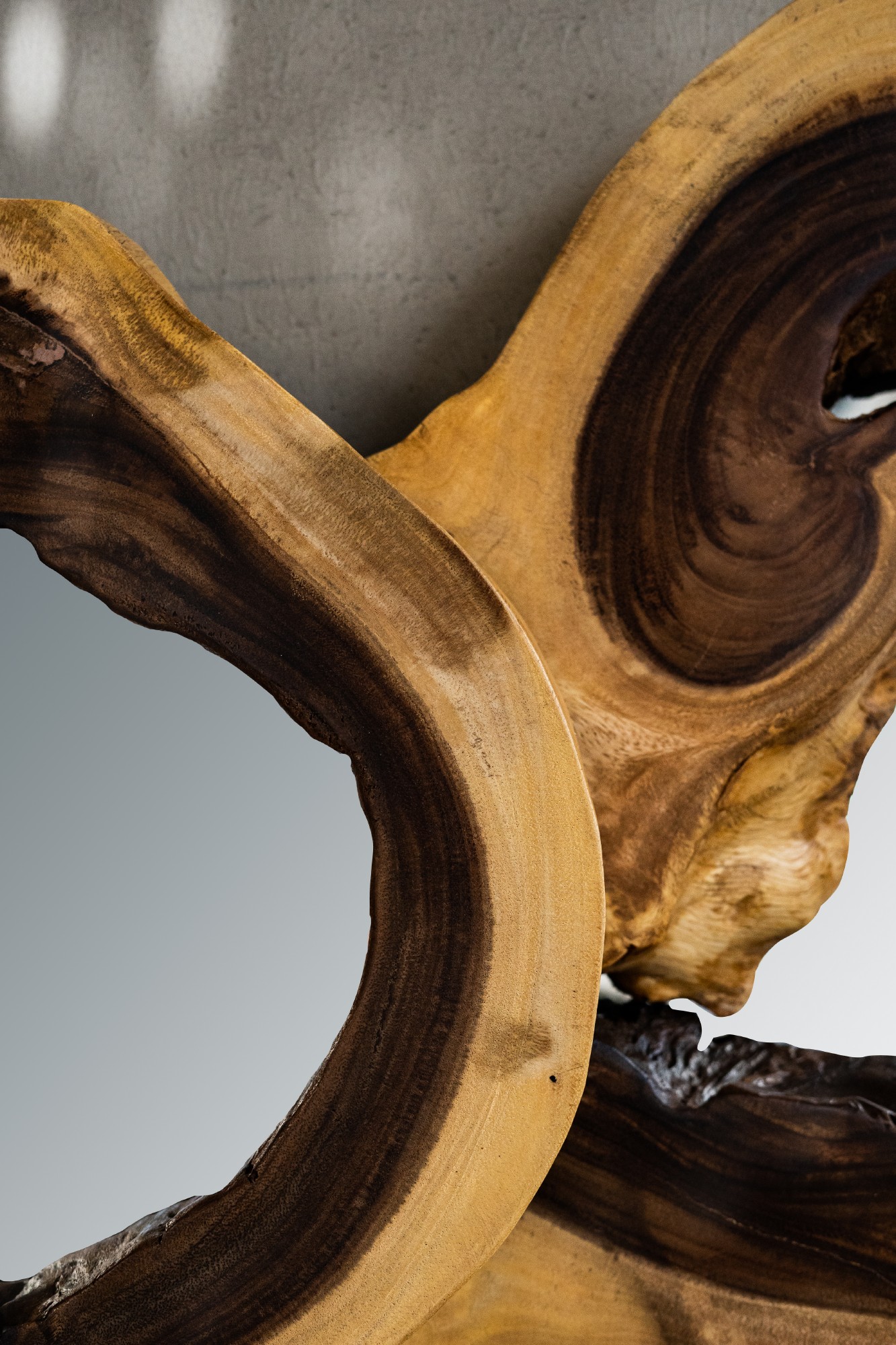Wandspiegel 'Akazie', natur, B 70-80 cm, H 60 cm von fischer's lagerhaus