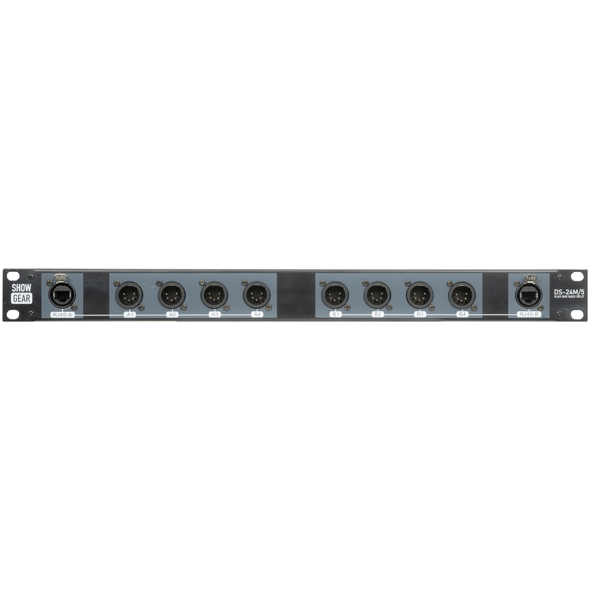 Showgear DS-24 M/5 DMX 5p (male) racksplitter naar CAT (zender)