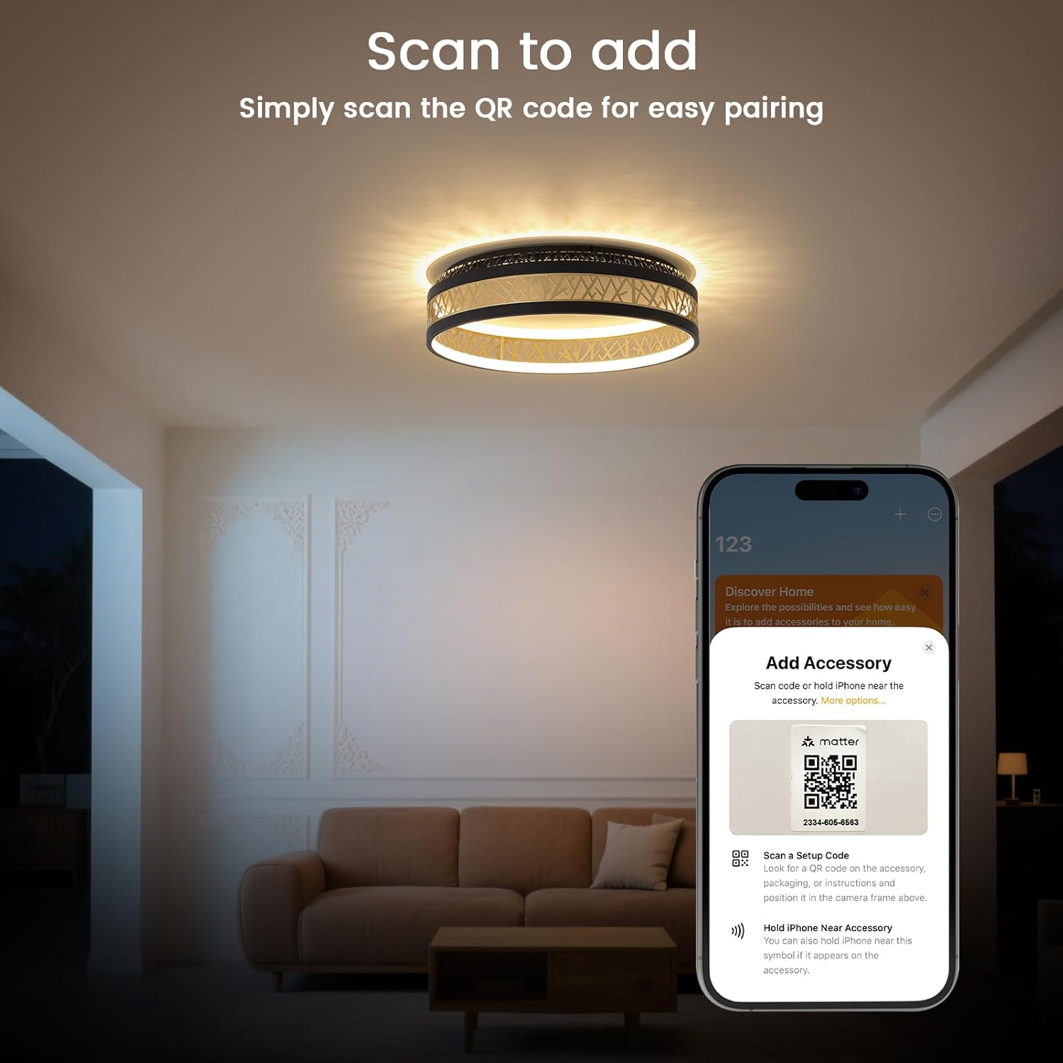 LED Deckenleuchte Mit Fernbedienung, Dimmbar Schlafzimmer Lampe with Matter Kompatibel Mit HomeKit, Alexa,  and IFTTT, Rund Schwarz Gold Aushöhlen Design Wohnzimmer Ø50×H12CM