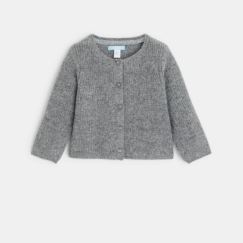 Gilet irisé gris bébé fille Gris ou noir