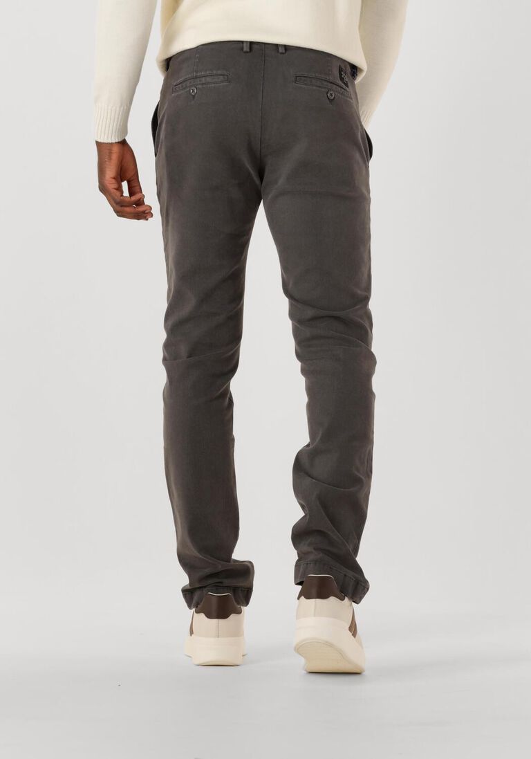 donkergrijze jacob cohen chino pantalone slim fit bobby
