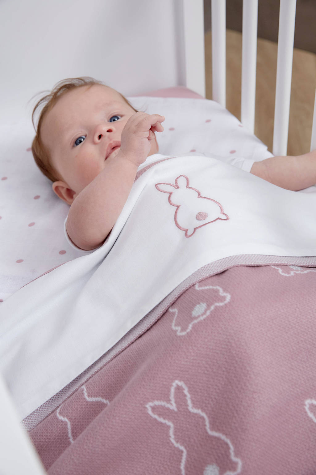 X Mrs. Keizer baby wiegdeken Rabbit 75x100 cm lilac