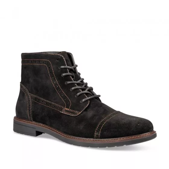 Bottines NOIR DENIM SIDE CUIR