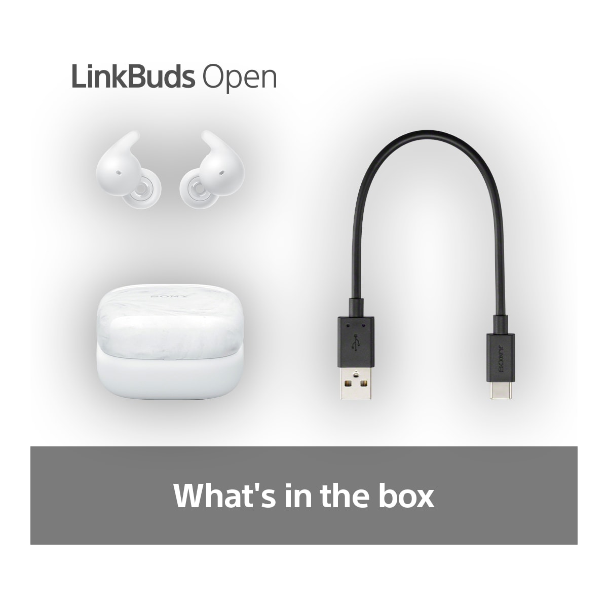 Sony LinkBuds Open helt trådløse in-ear hodetelefoner (hvit)