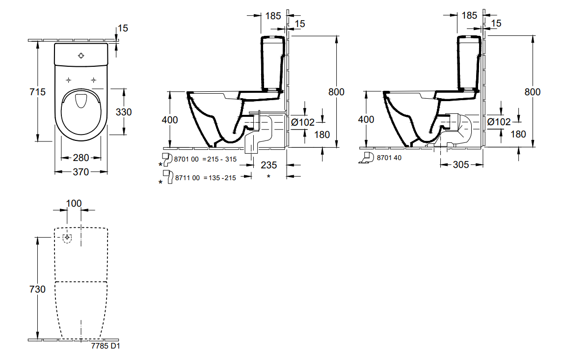 Villeroy & Boch Subway 2.0 randloos duoblok toilet wit glans