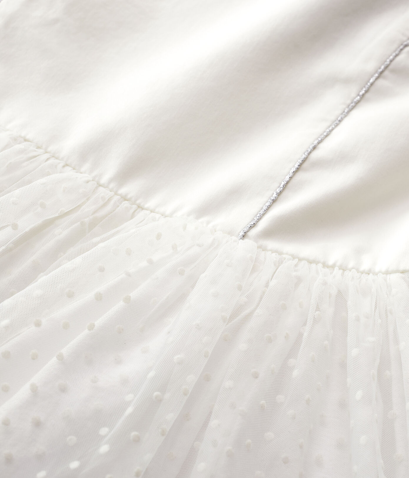 Robe cérémonie en satin et tulle enfant fille