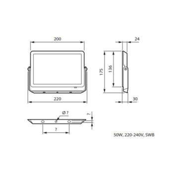 Philips breedstraler 4750 lumen 4000K 50W