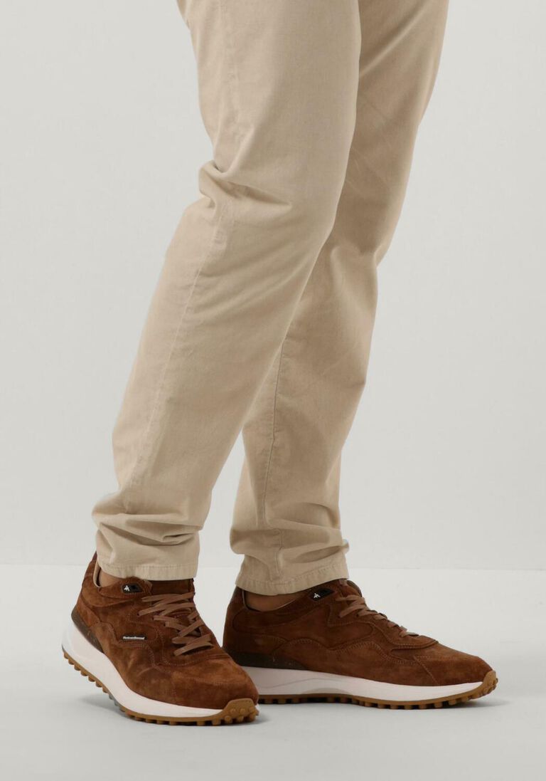 FLORIS VAN BOMMEL cognac floris van bommel lage sneakers sfm-10082