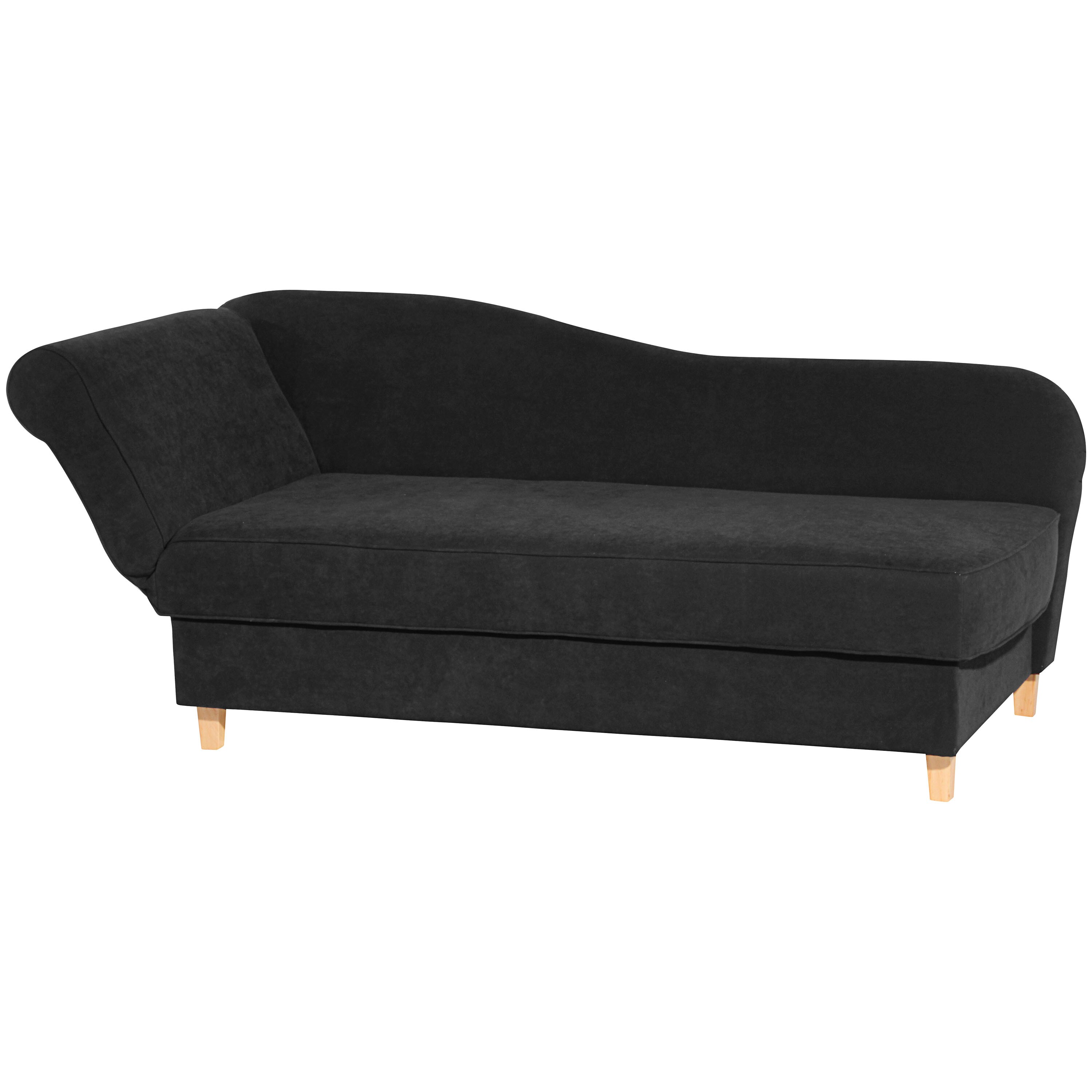Max Winzer Selma Recamiere mit Armteil links klappbar schwarz