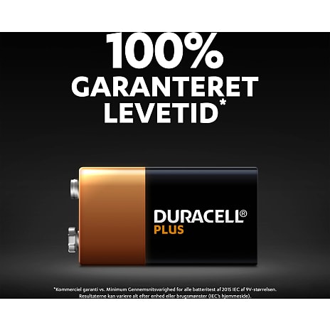 Duracell Plus 9V batterier