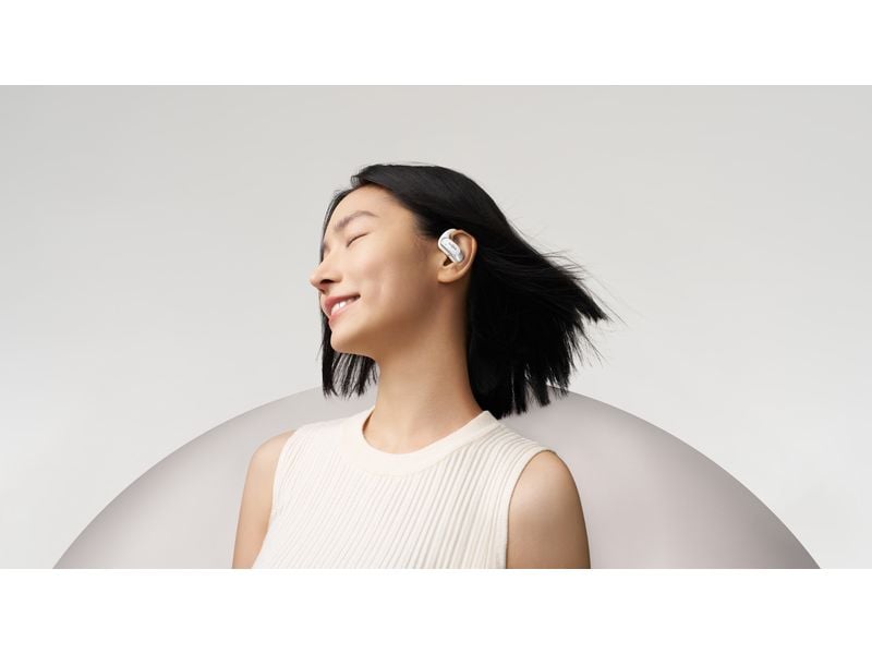 Shokz Wireless In-Ear-Kopfhörer OpenFit Air Weiss Open-Ear-Sportkopfhörer