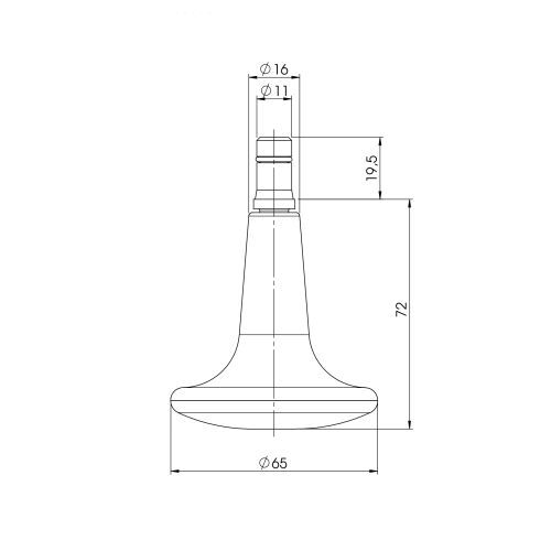 Stuhlgleiter 5x STAND 11mm/65mm Metall hjh OFFICE