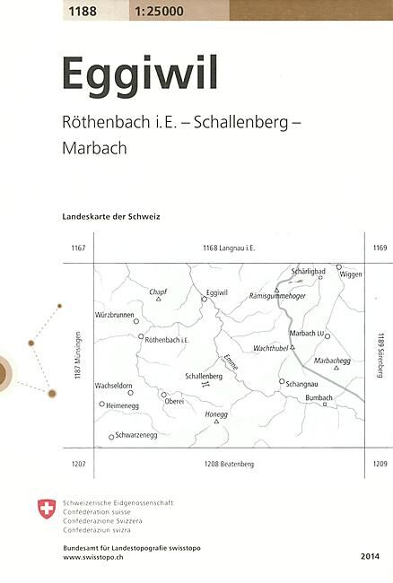 BUNDESAMT - 1188 EGGIWIL ECHELLE 1 25 000