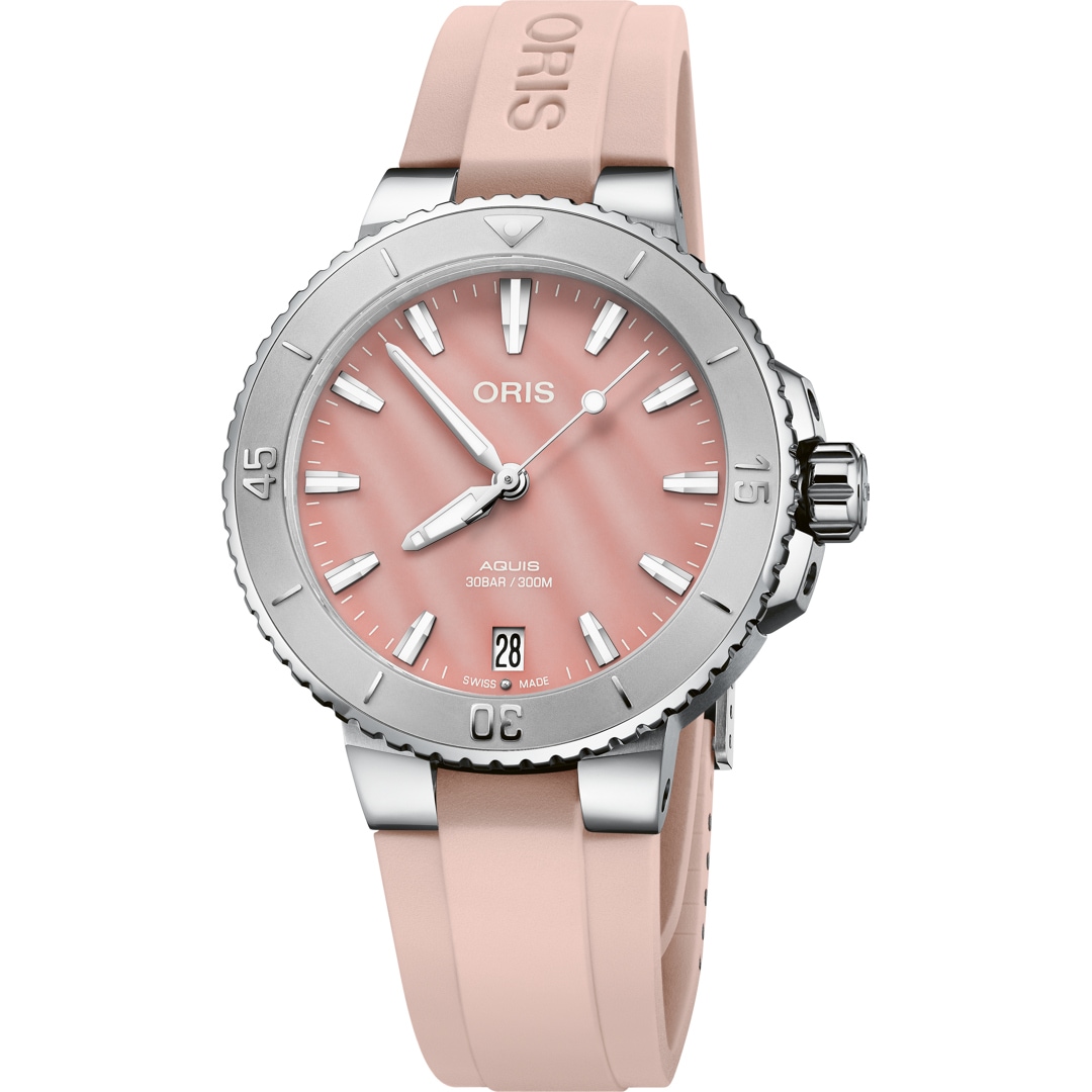 Oris Aquis Date Blush Pink Ø 36.5mm