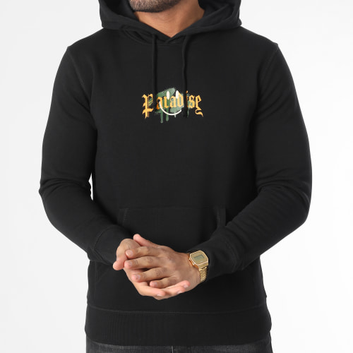 Sweat Capuche Happiness Cap Noir