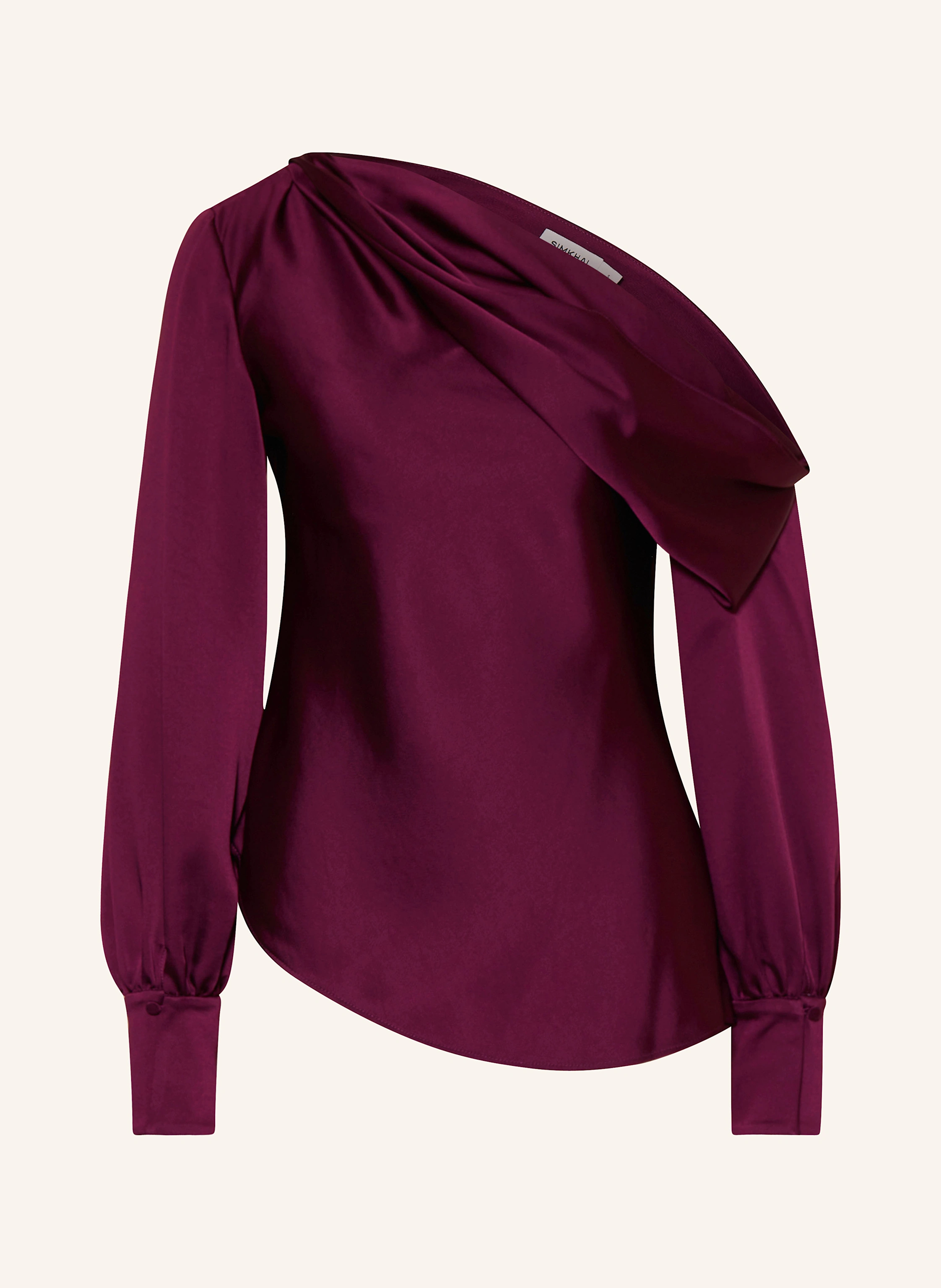 SIMKHAI One-Shoulder-Shirt ALICE aus Satin