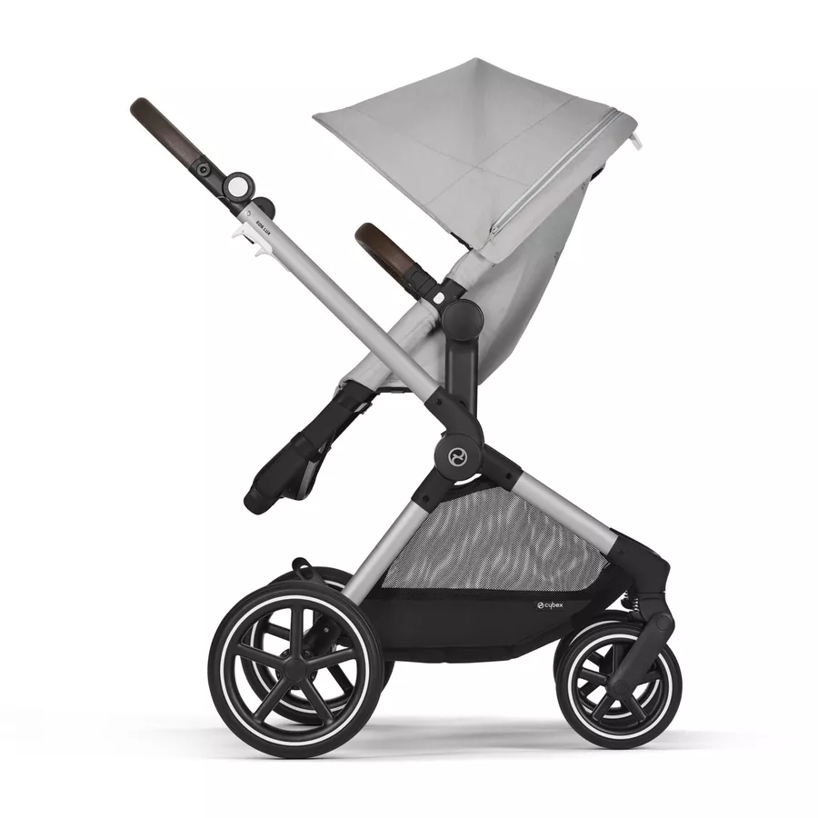 cybex GOLD 3 in 1 Reisesystem Kombikinderwagen Eos Lux inklusive Babyschale Aton B2 Silver Lava Grey
