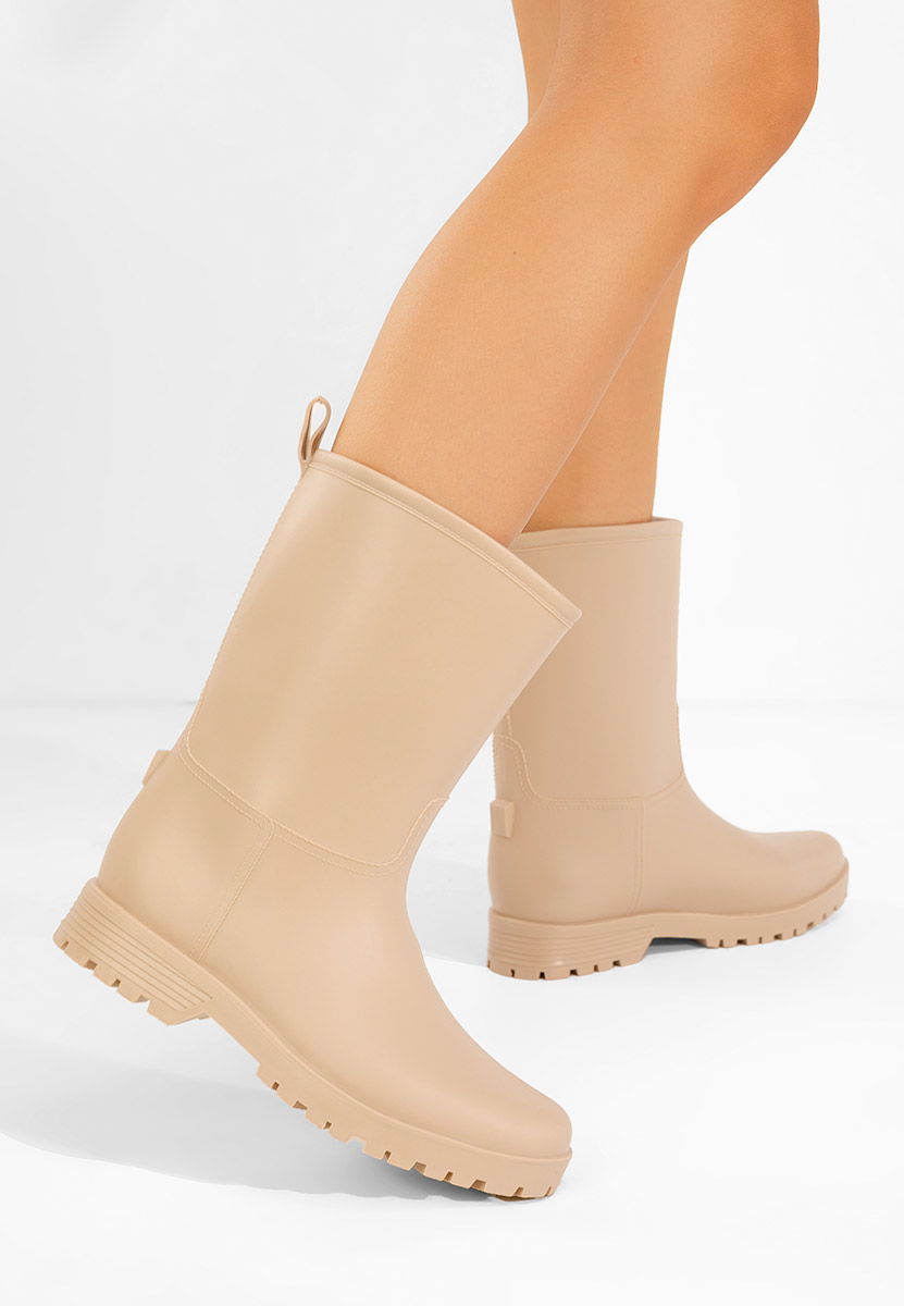 Bottes en caoutchouc beige Niviera