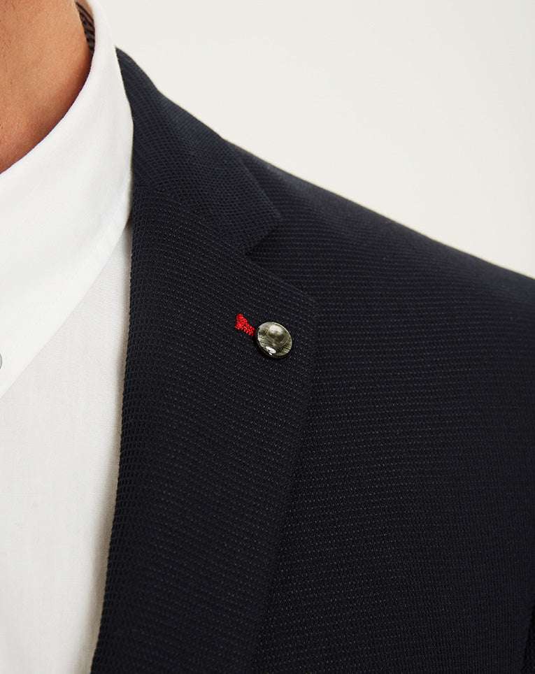 VESTE NAVY A COL TAILLEUR