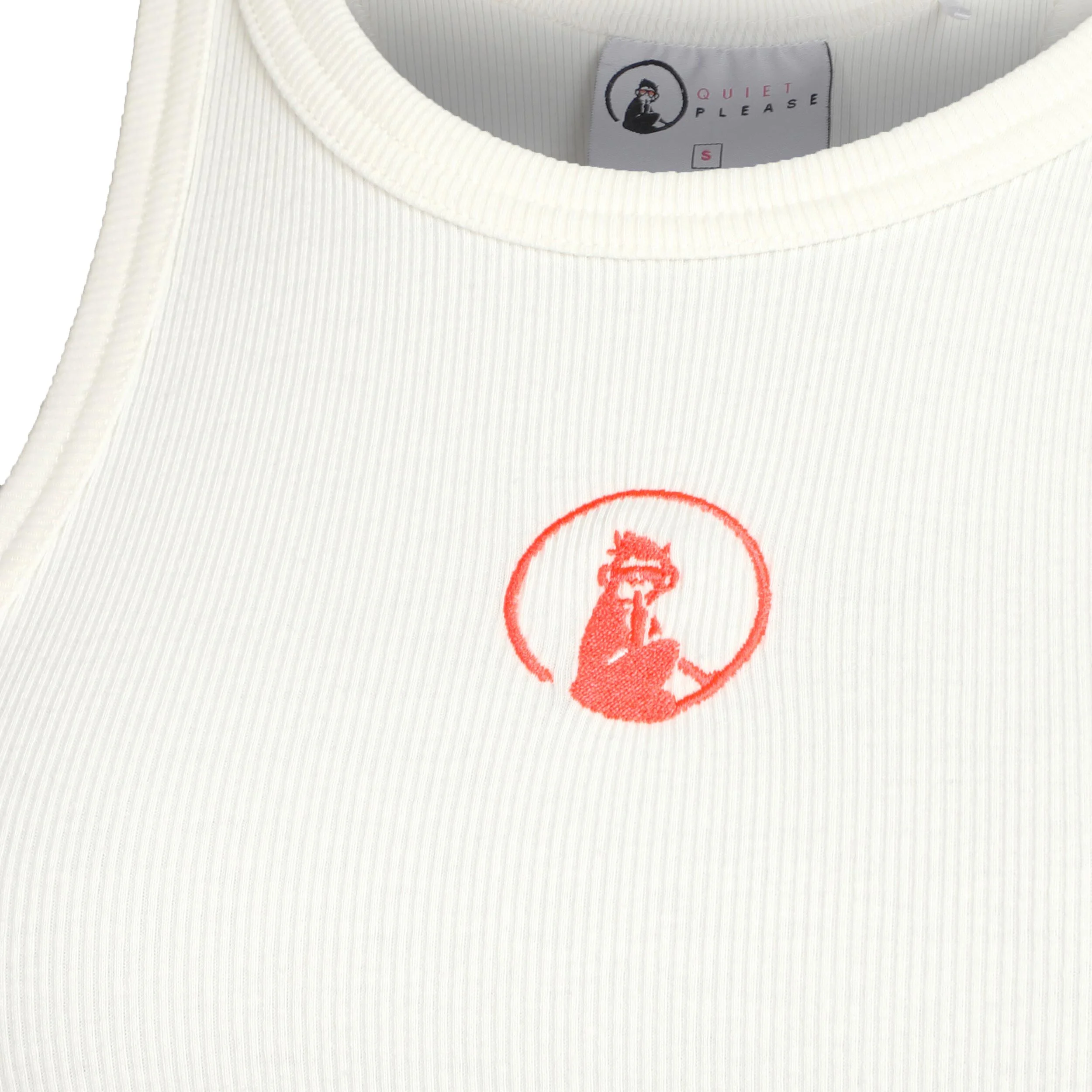 Quiet Please Crossroad Ribbed Débardeur Tank Top Femmes - Blanc