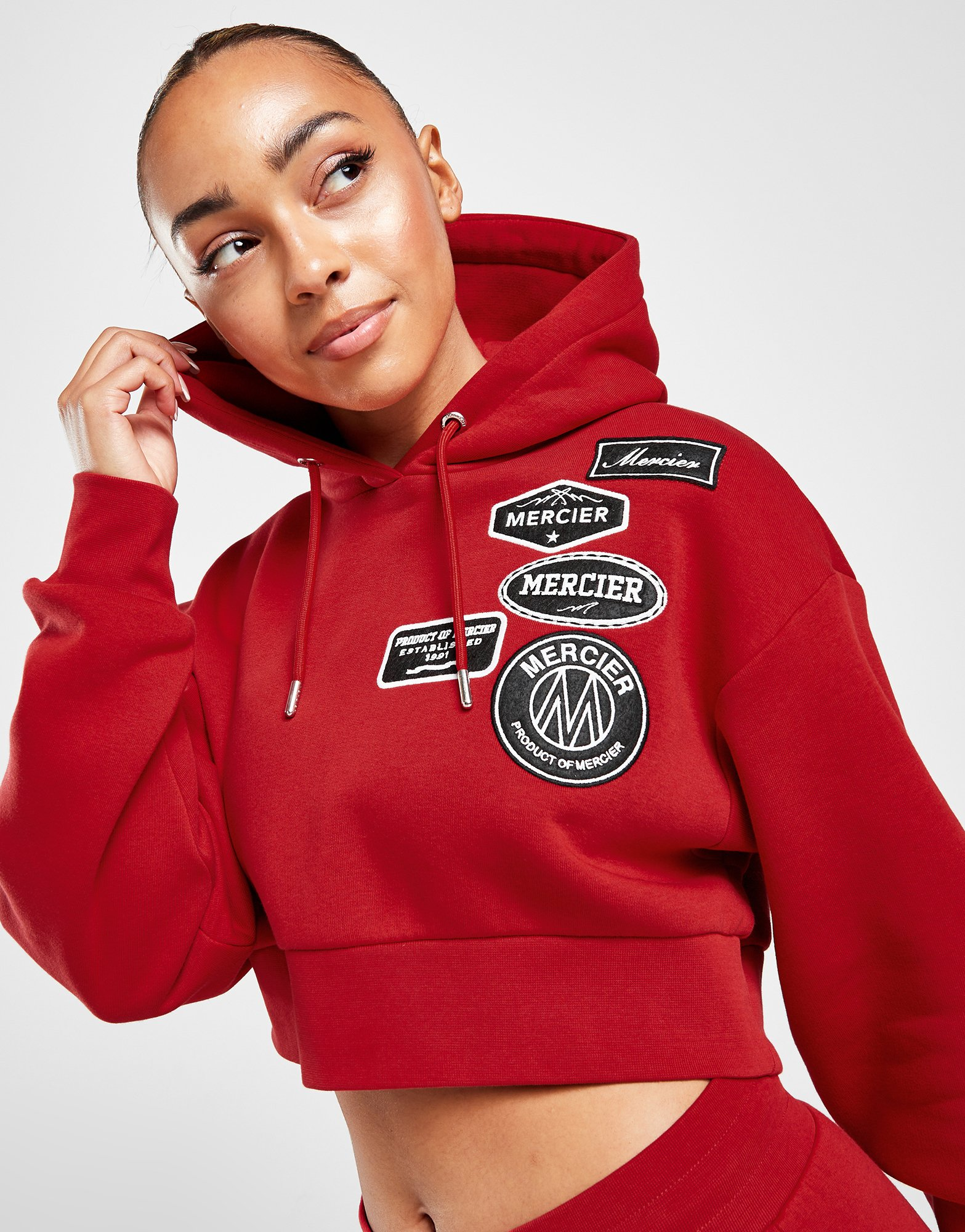 MERCIER Sweat à Capuche Court Femme
