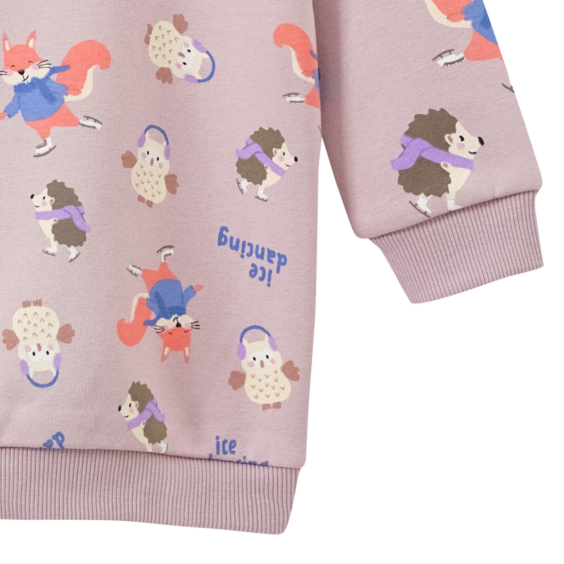 Topomini Baby Sweatshirt mit Allover-Print hellrosa