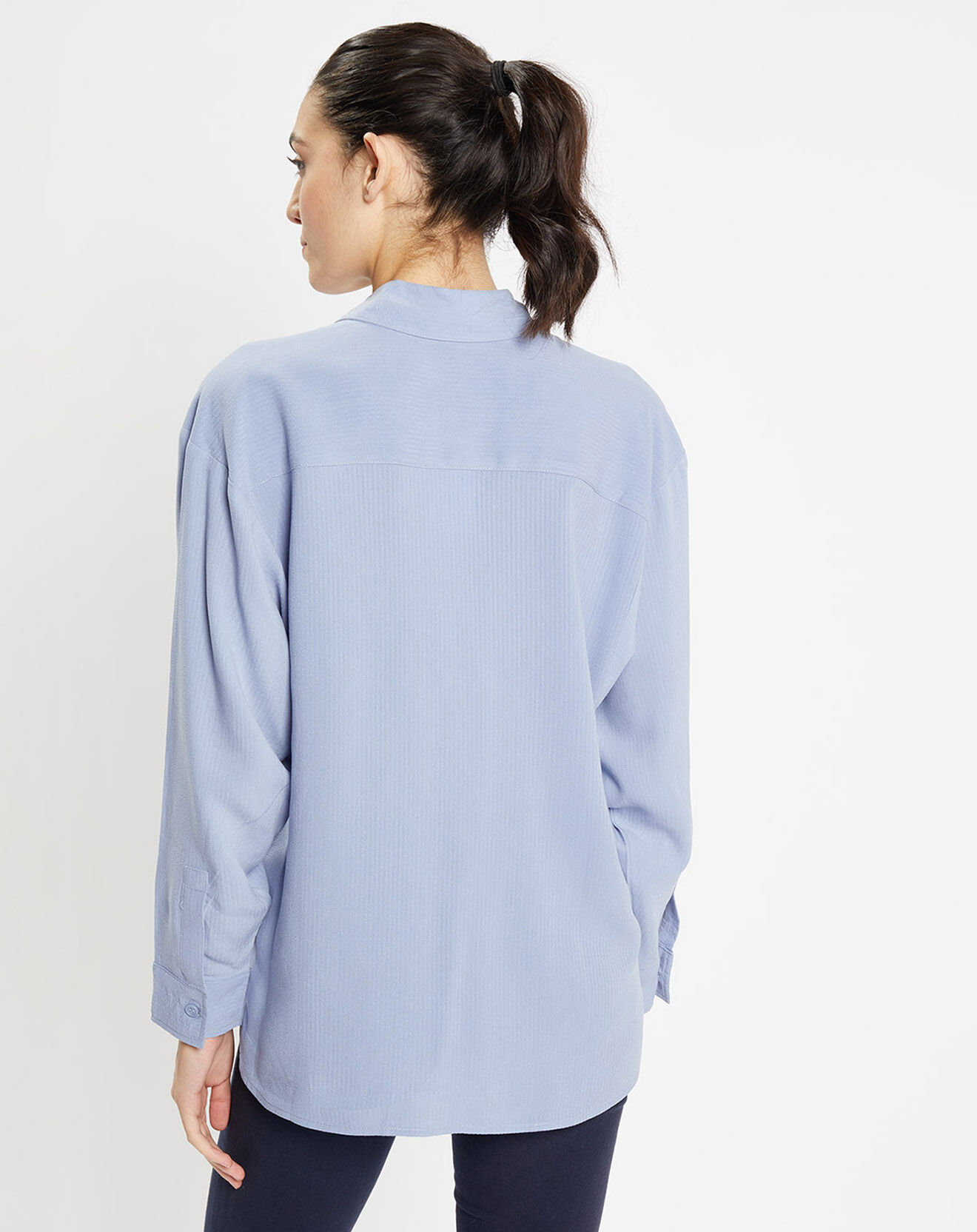 Galeries Lafayette Chemise Paros bleu moyen