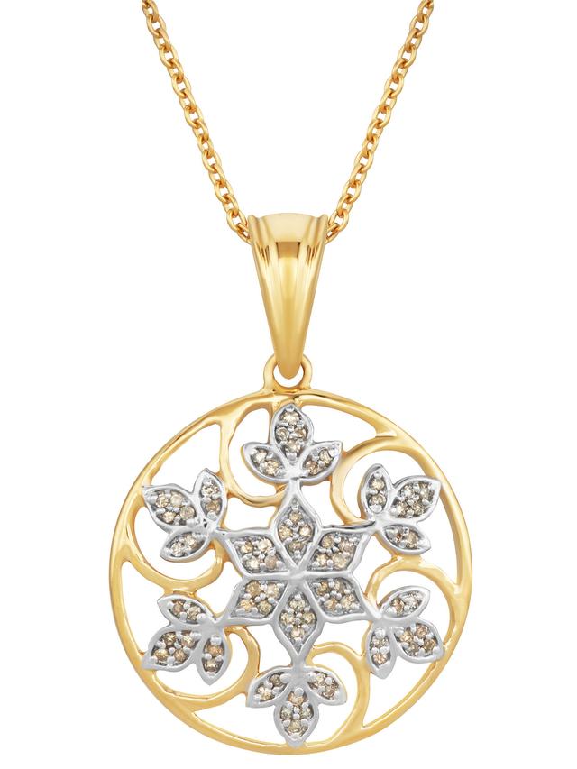 Brillant-Anhänger, ges. 0,19 ct., SI 925 vergoldet